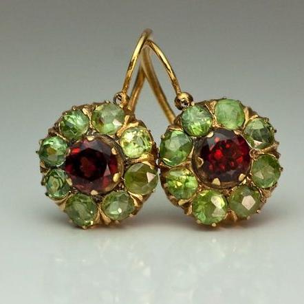 Pendientes únicos de cristal vintage