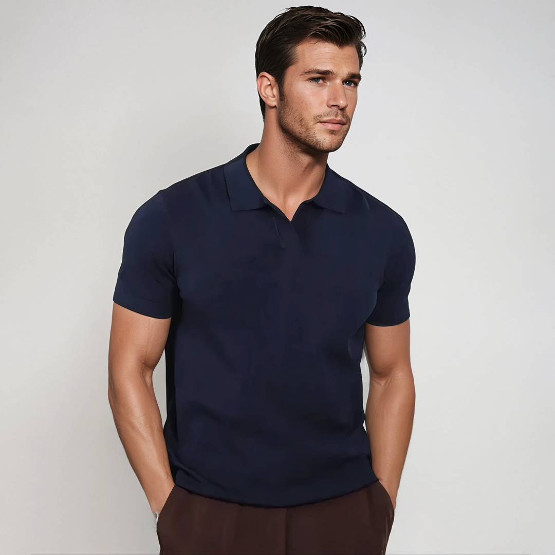 Polo Shirt - Polyester Blend Buttonless Front & Easy On