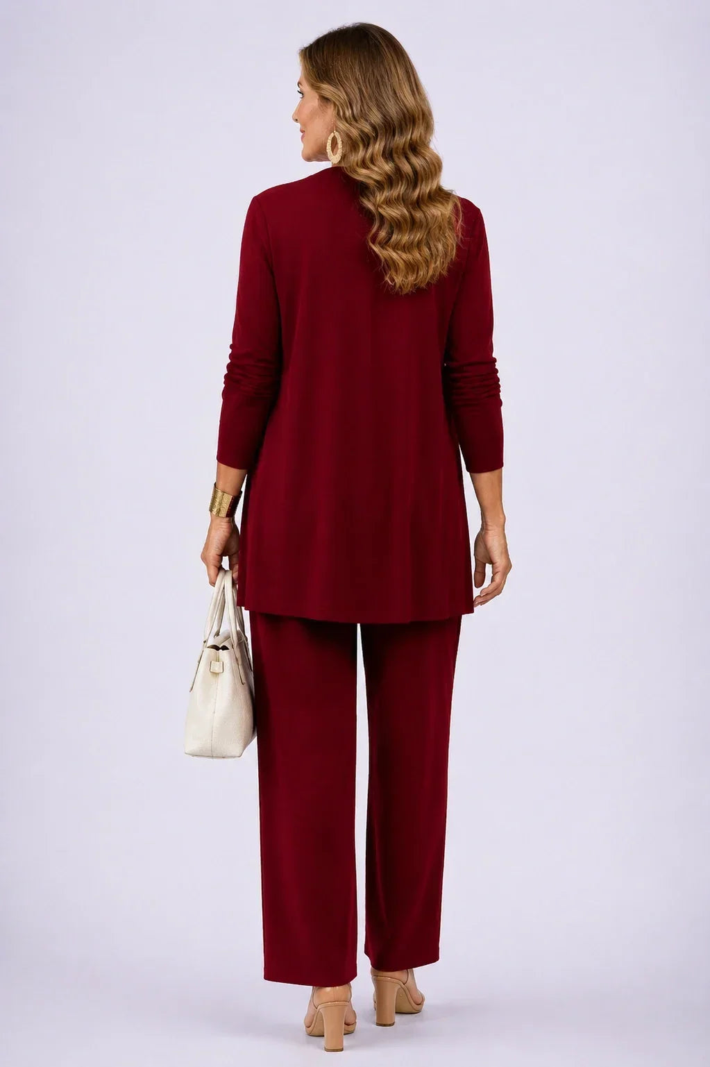 Olaya | Conjunto Floral Burdeos de 3 Piezas