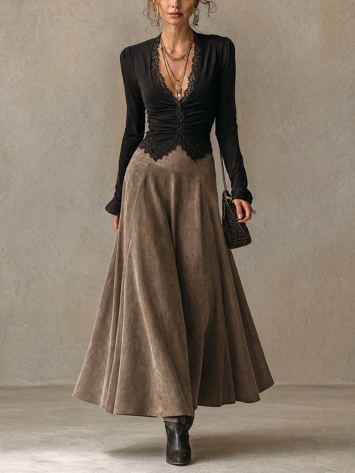 Alba | Conjunto de Encaje y Falda Maxi