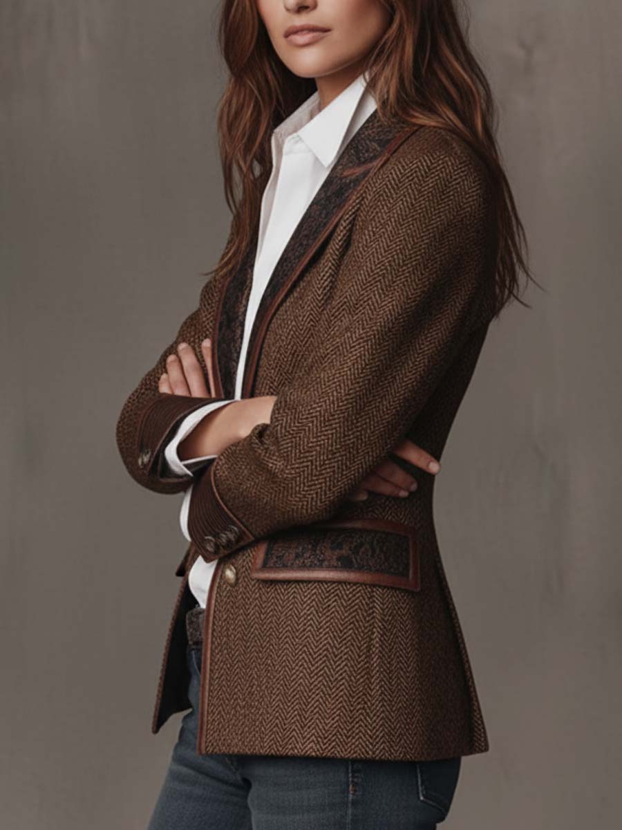 Gisèle | Blazer con Paneles Chevron