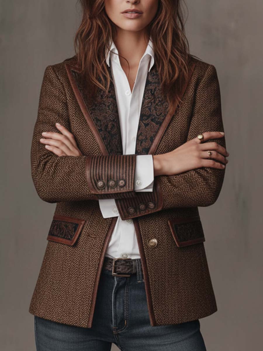 Gisèle | Blazer con Paneles Chevron