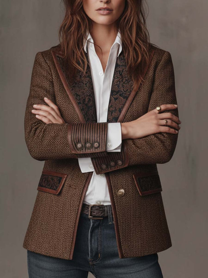 Gisèle | Blazer con Paneles Chevron