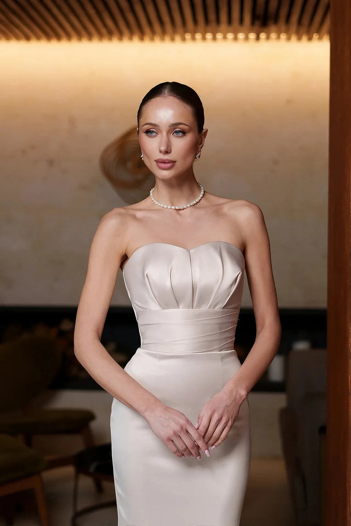 Soria Cream Midi Dress