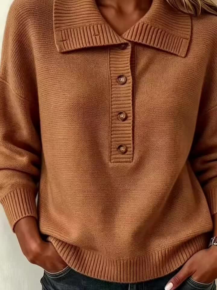 Pilar | Jersey de Otoño con Botones