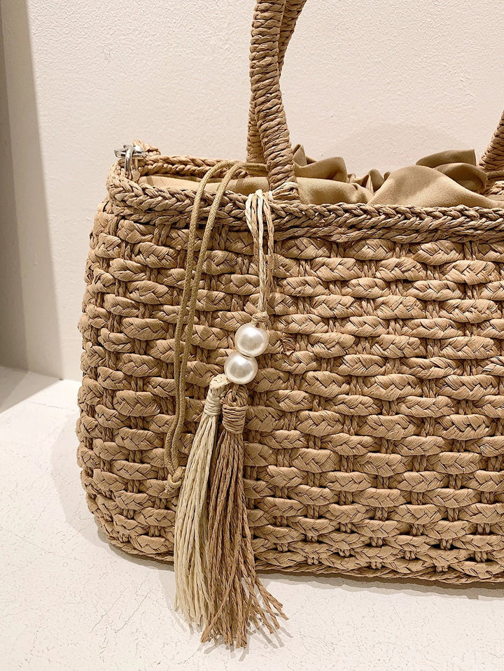 Irene | Bolso de Paja con Borlas
