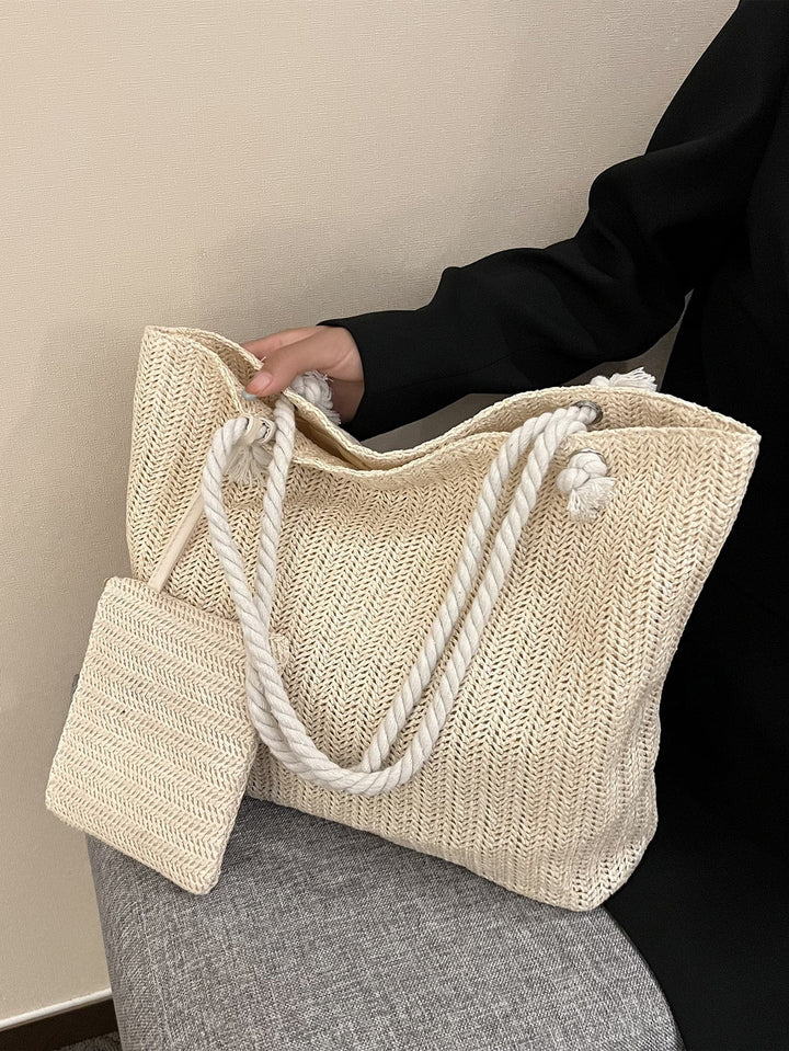 Jimena | Bolso Bombonera de Paja Floral