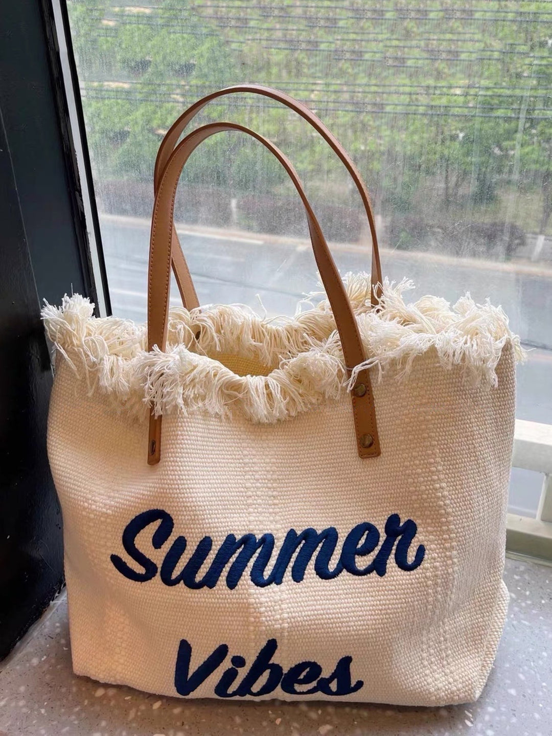 Estela | Bolso Tote de Lona con Flecos