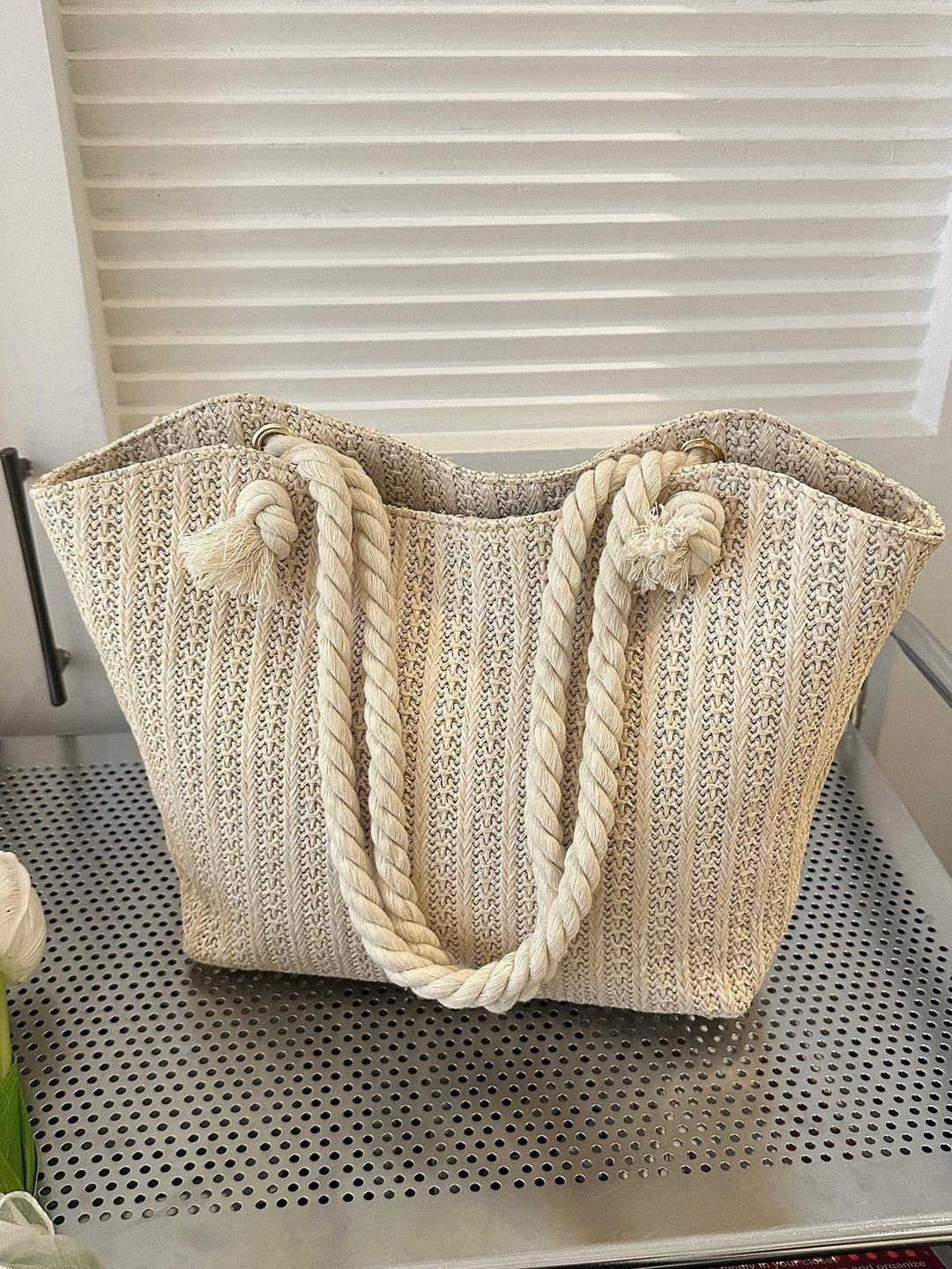 Candela | Bolso de Paja Trenzada Plegable