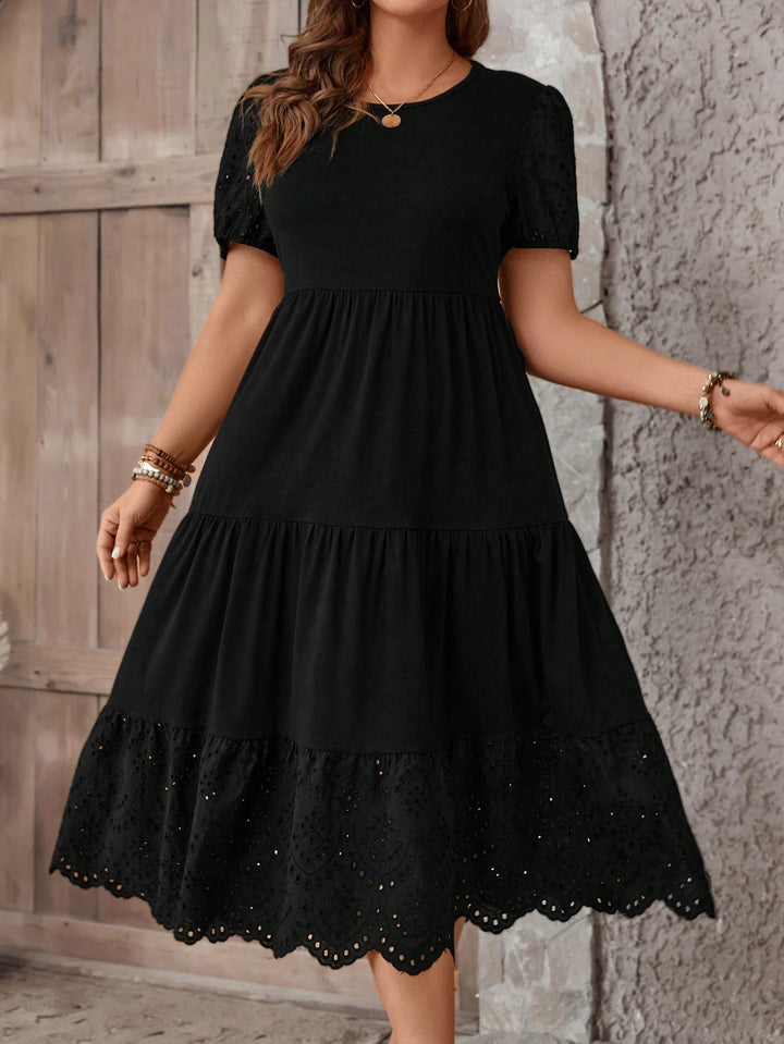 Zoe | Vestido Curvy Bordado con Volantes