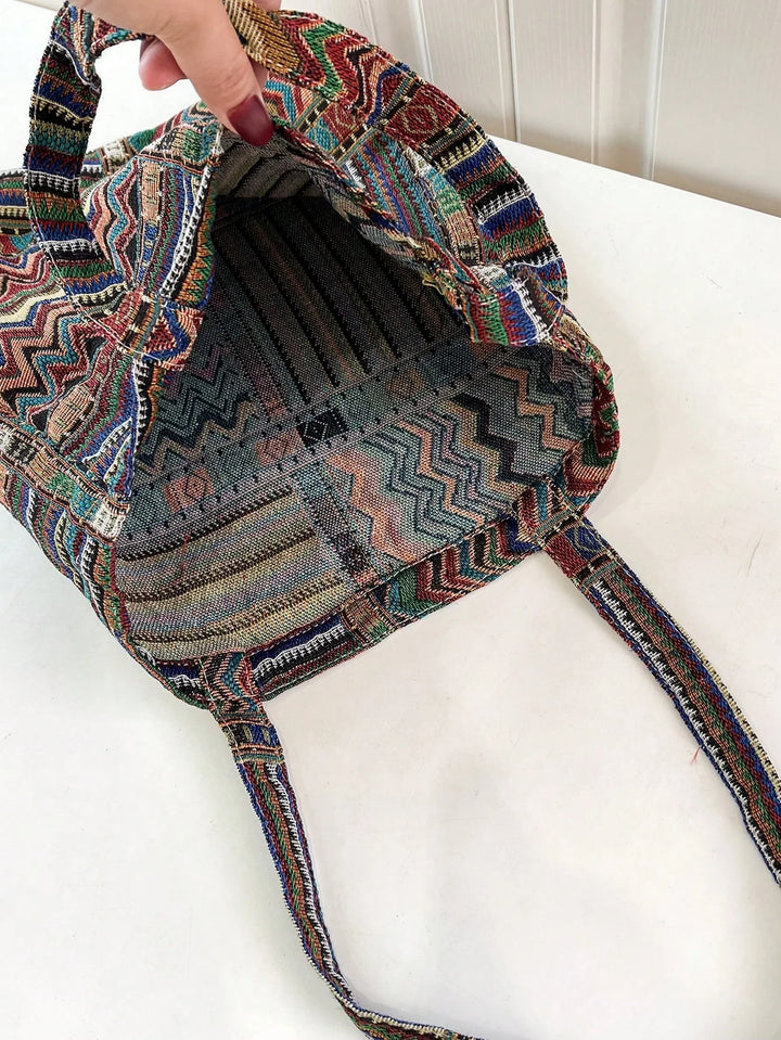 Lucía | Bolso Bandolera de Lino a Cuadros