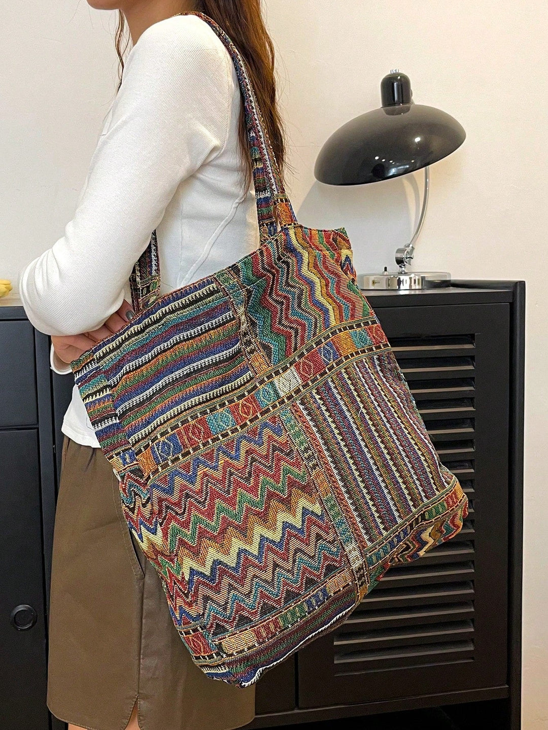 Lucía | Bolso Bandolera de Lino a Cuadros