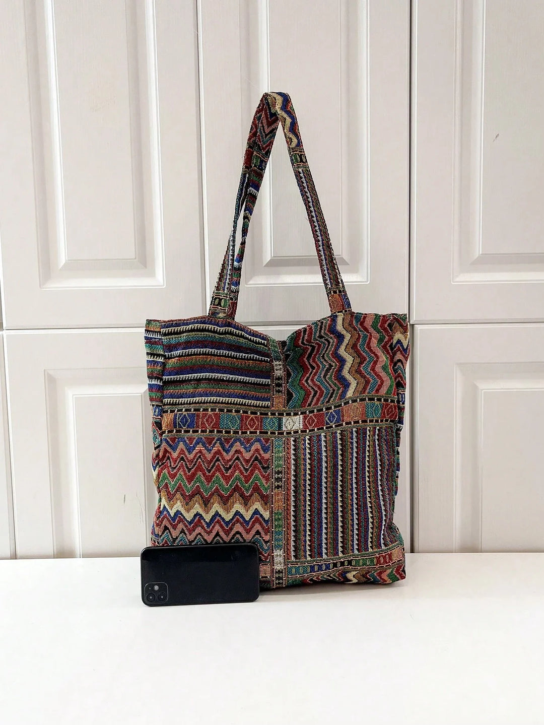 Lucía | Bolso Bandolera de Lino a Cuadros