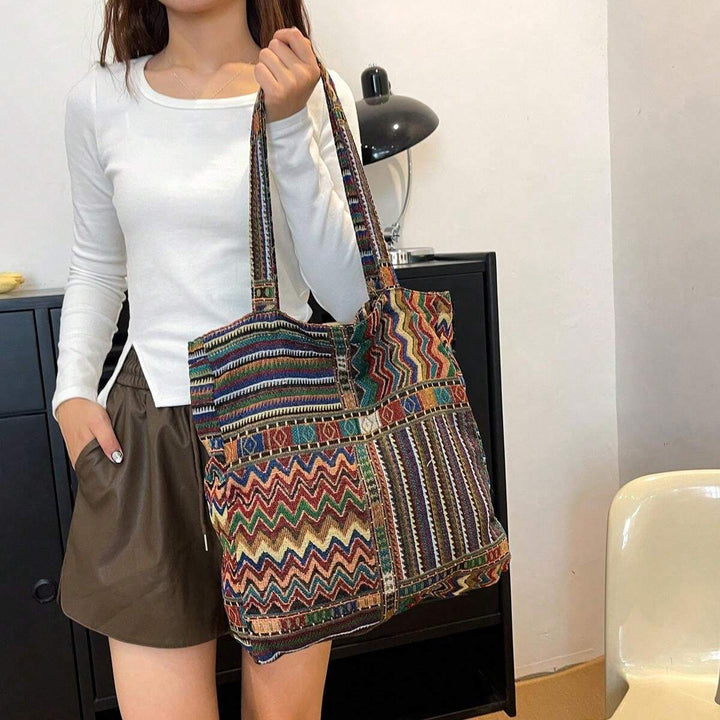 Lucía | Bolso Bandolera de Lino a Cuadros