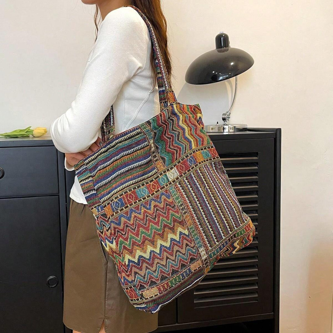 Lucía | Bolso Bandolera de Lino a Cuadros