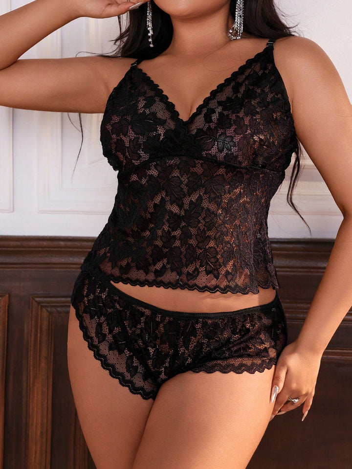Lencería sexy curvy de encaje