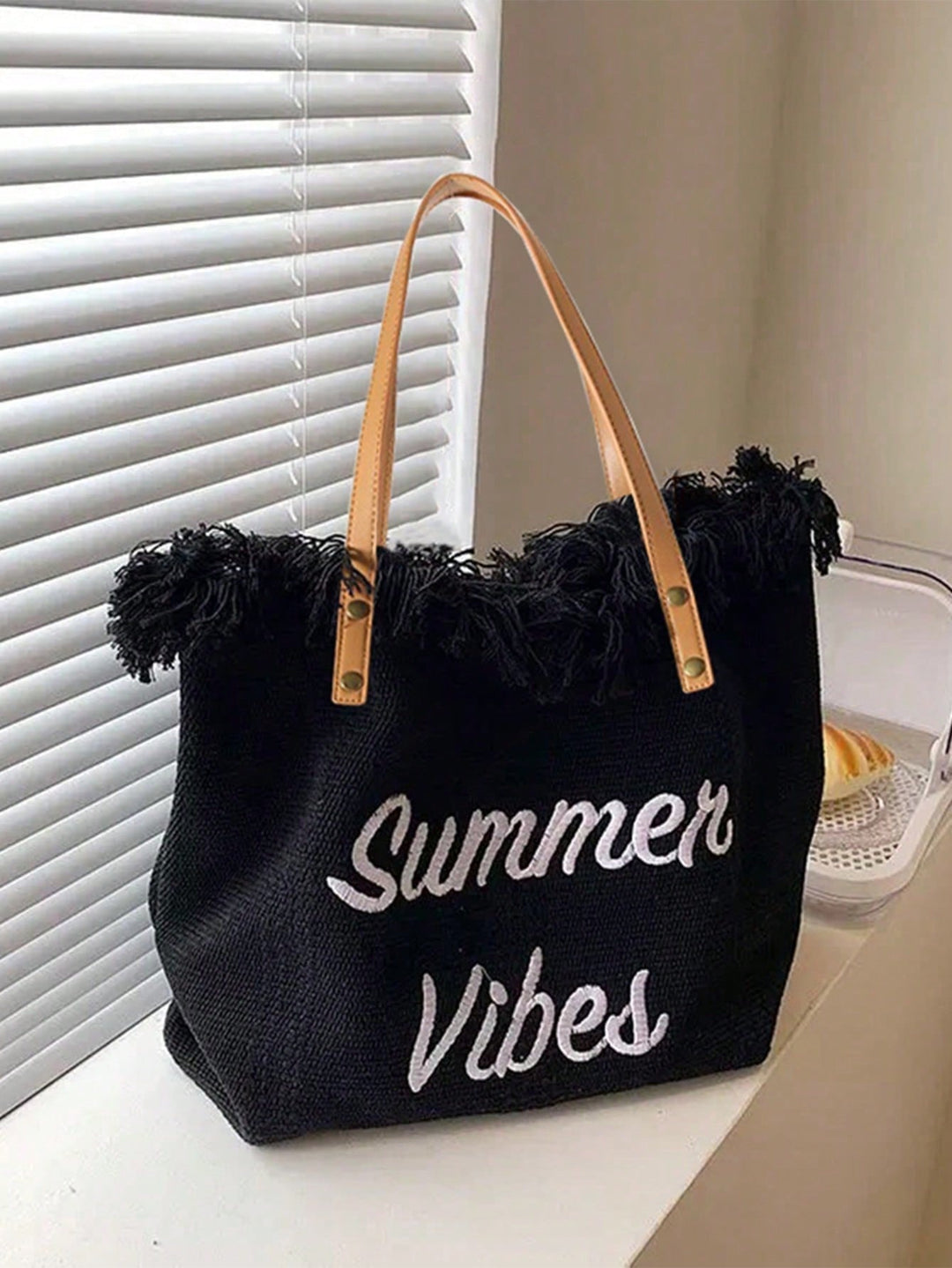 Estela | Bolso Tote de Lona con Flecos