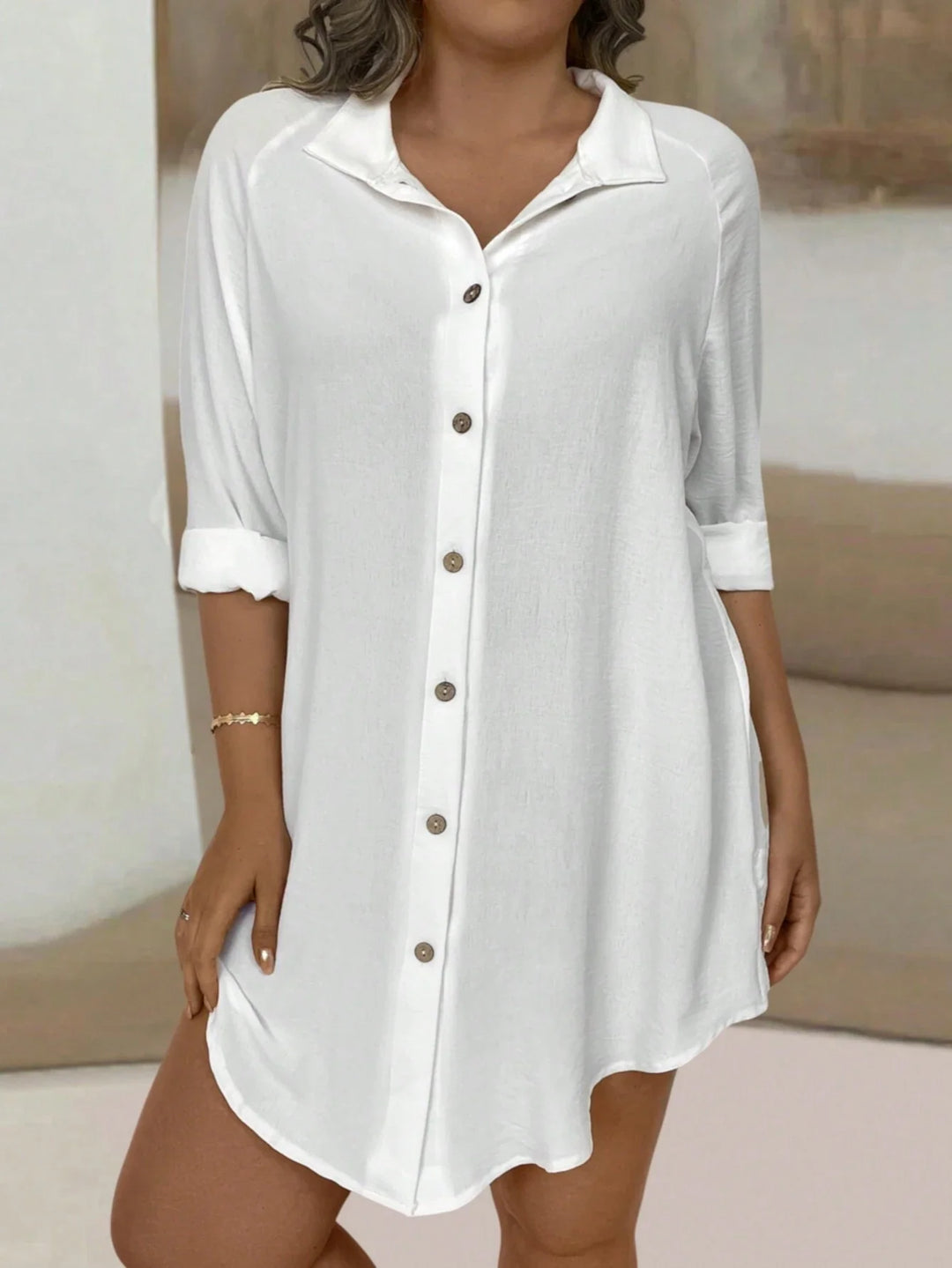 Maribel | Blusa Oversize Curvy con Botones
