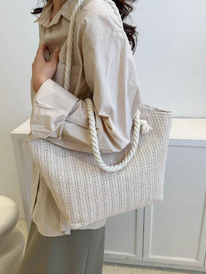 Candela | Bolso de Paja Trenzada Plegable
