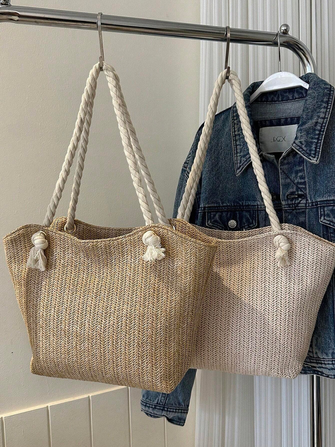Candela | Bolso de Paja Trenzada Plegable