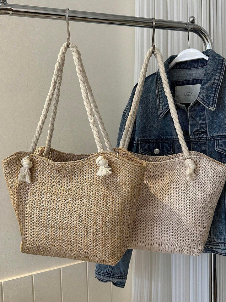 Candela | Bolso de Paja Trenzada Plegable