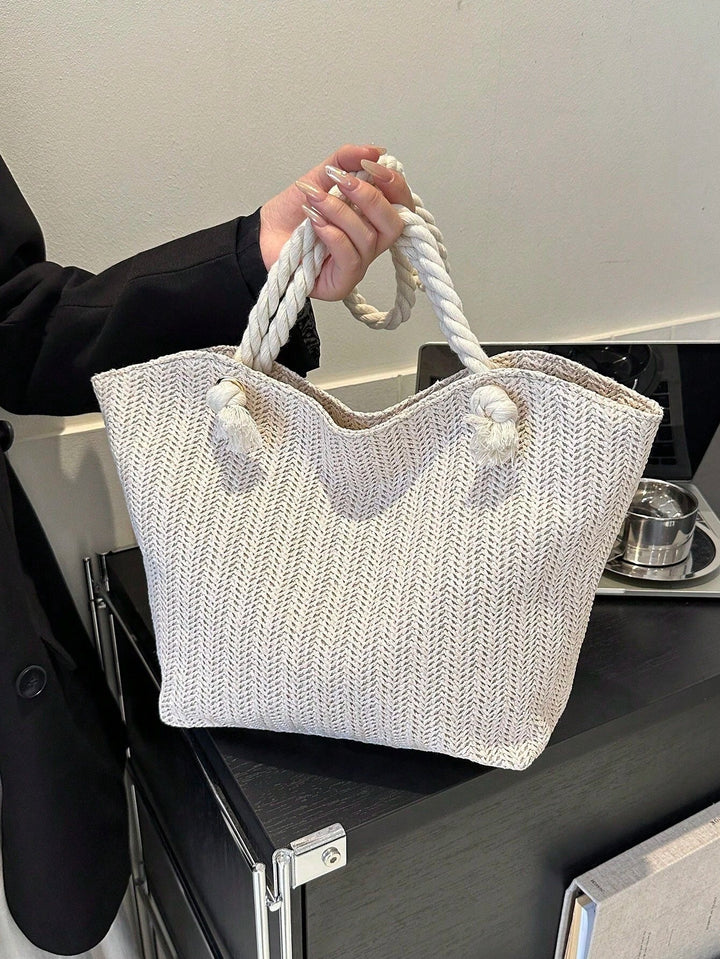Candela | Bolso de Paja Trenzada Plegable
