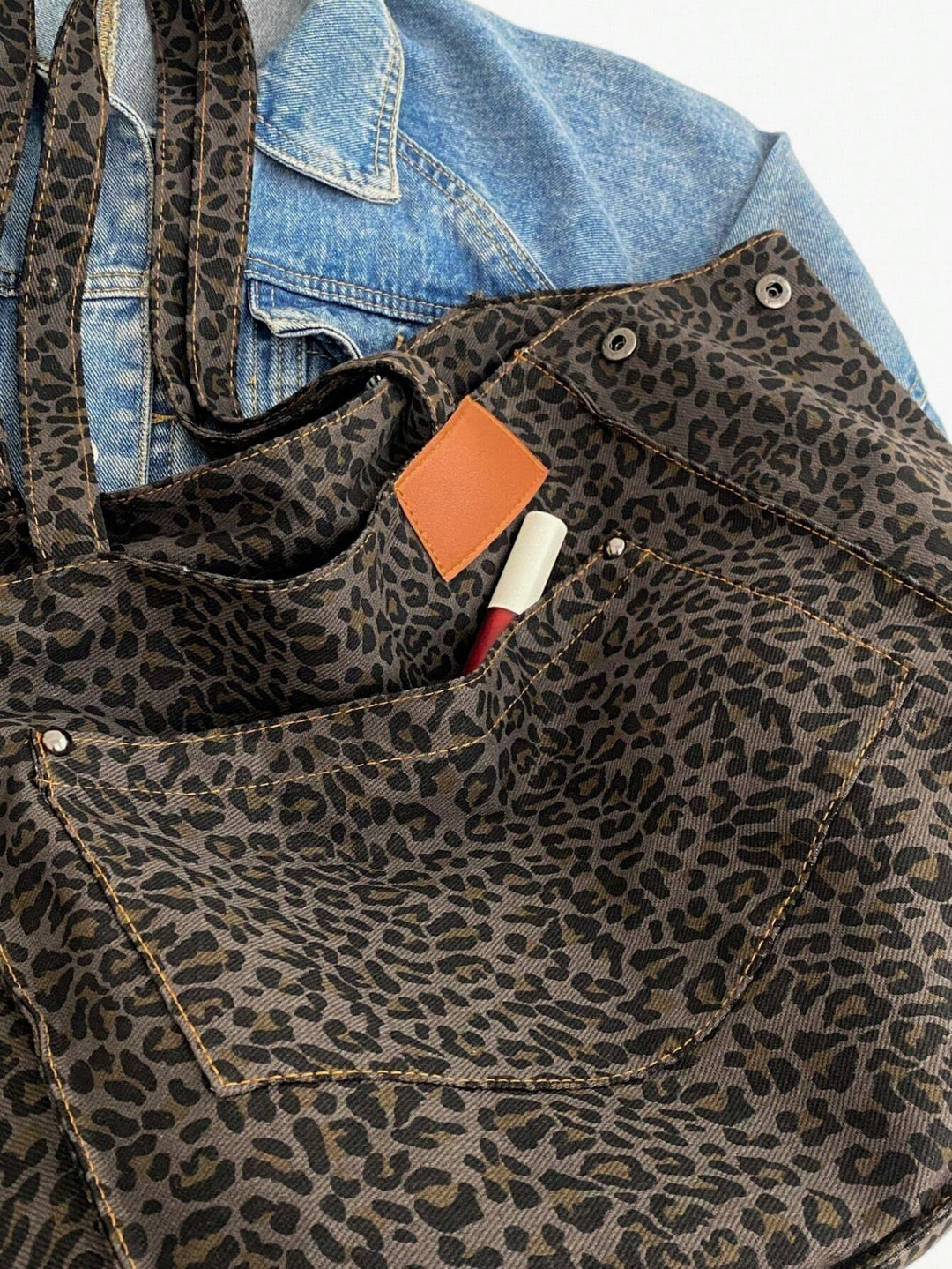 Andrea | Bolso de Leopardo de Gran Capacidad