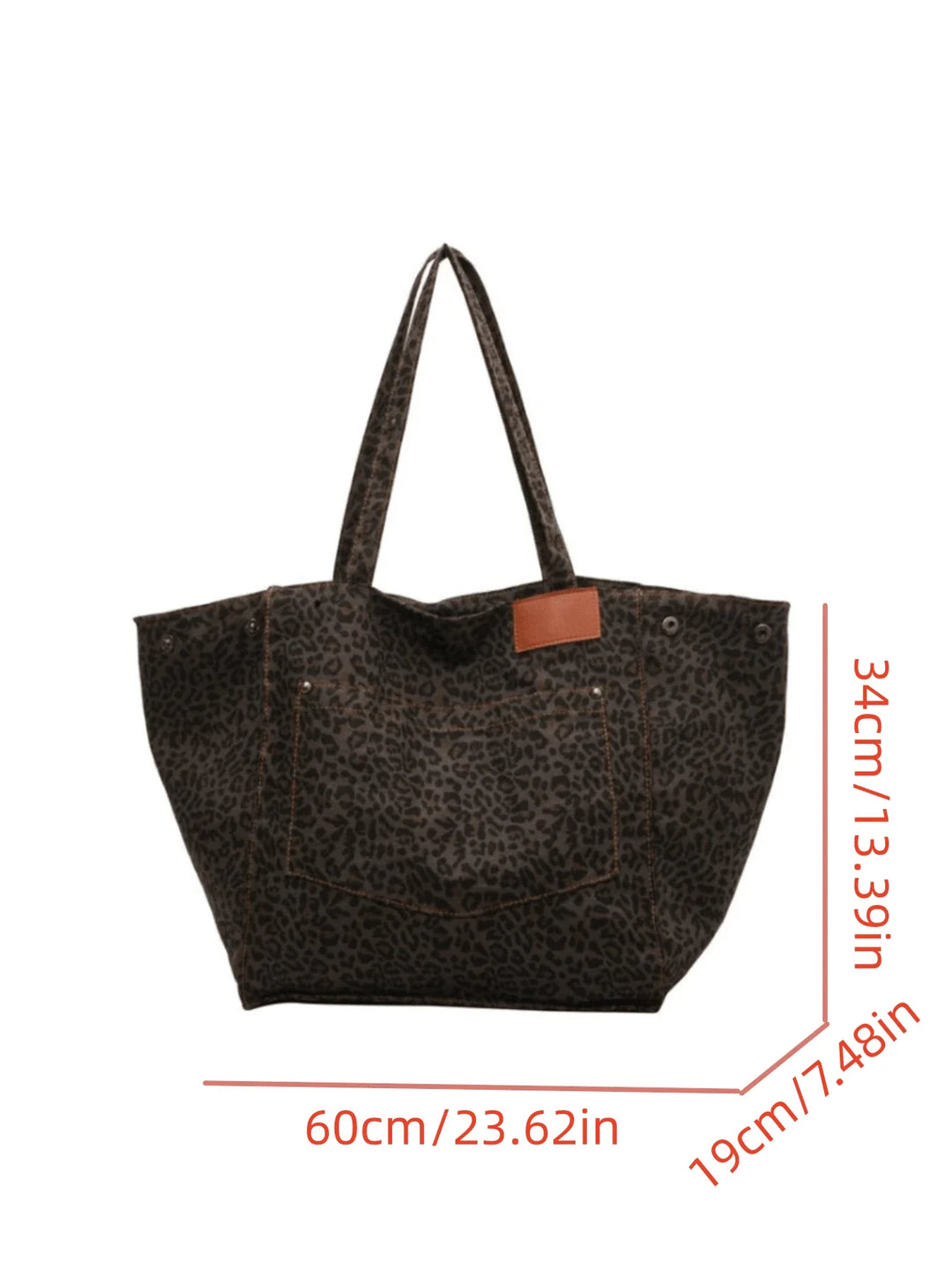 Andrea | Bolso de Leopardo de Gran Capacidad