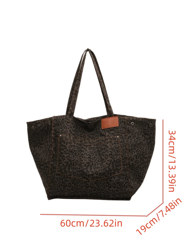Andrea | Bolso de Leopardo de Gran Capacidad