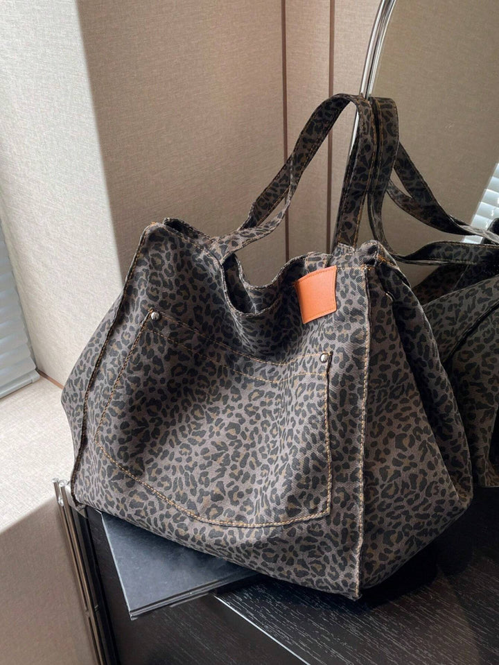 Andrea | Bolso de Leopardo de Gran Capacidad