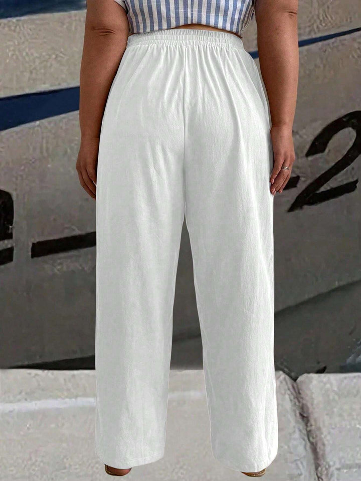 Nicolasa | Pantalón Curvy Ancho con Pliegues