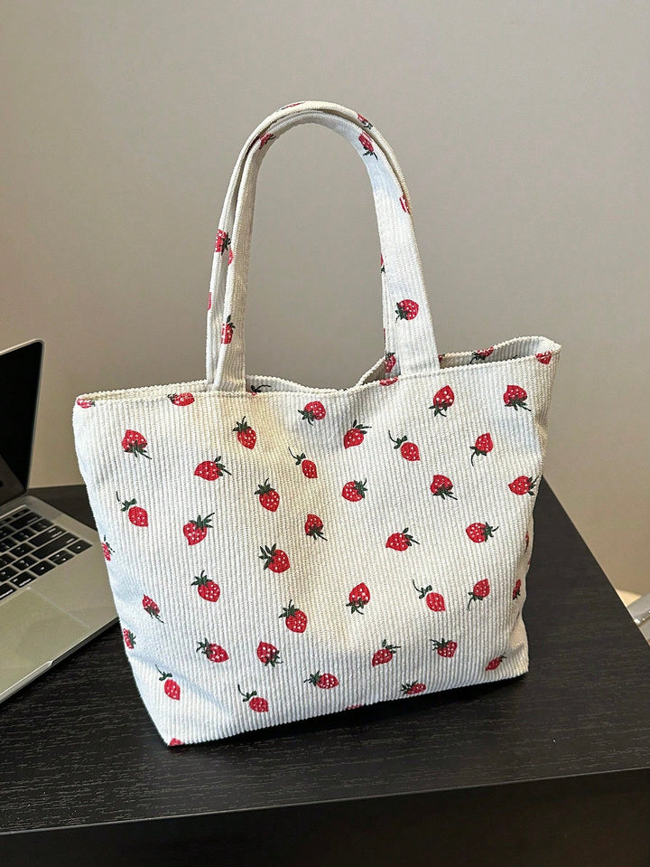 Sara | Bolso de Pana con Fresas