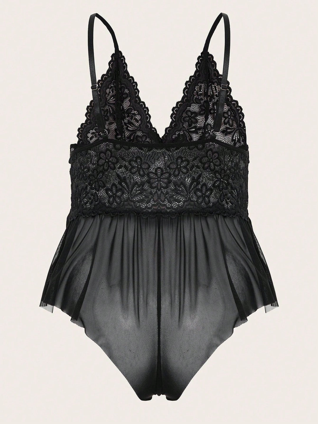 Body teddy curvy de encaje estilo babydoll