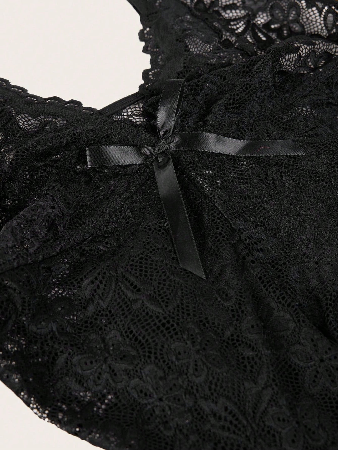 Body teddy curvy de encaje estilo babydoll