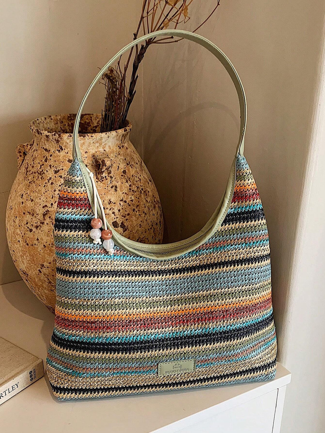 Isabela | Bolso Bandolera Tejido a Rayas