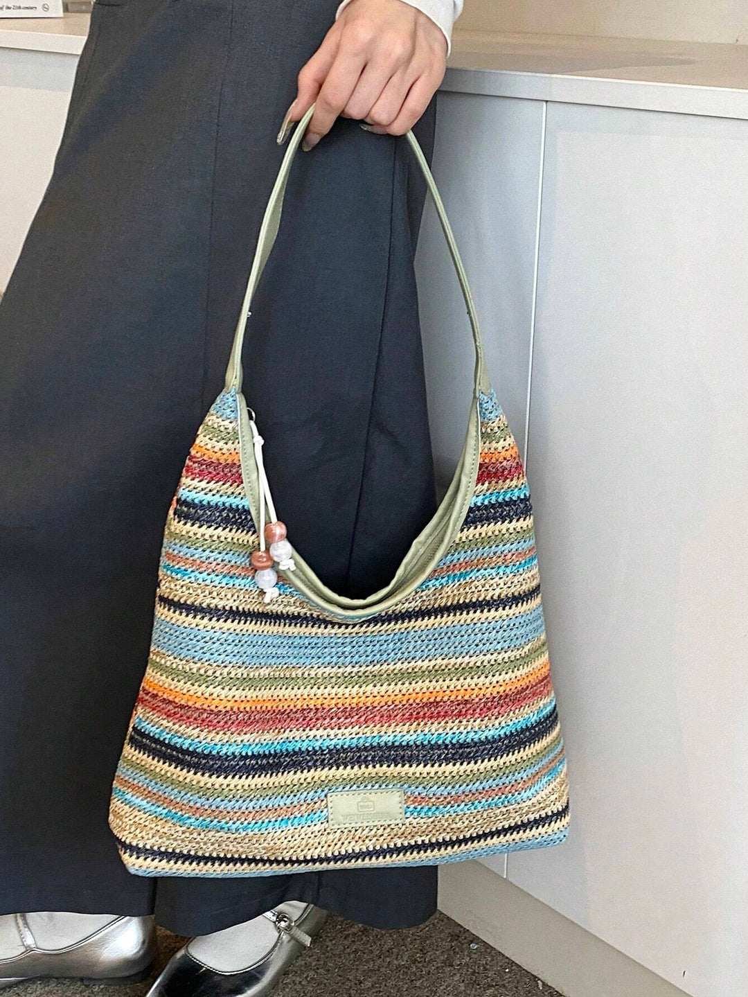 Isabela | Bolso Bandolera Tejido a Rayas