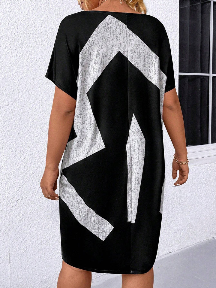Lilia | Vestido Curvy Estampado con Bolsillos