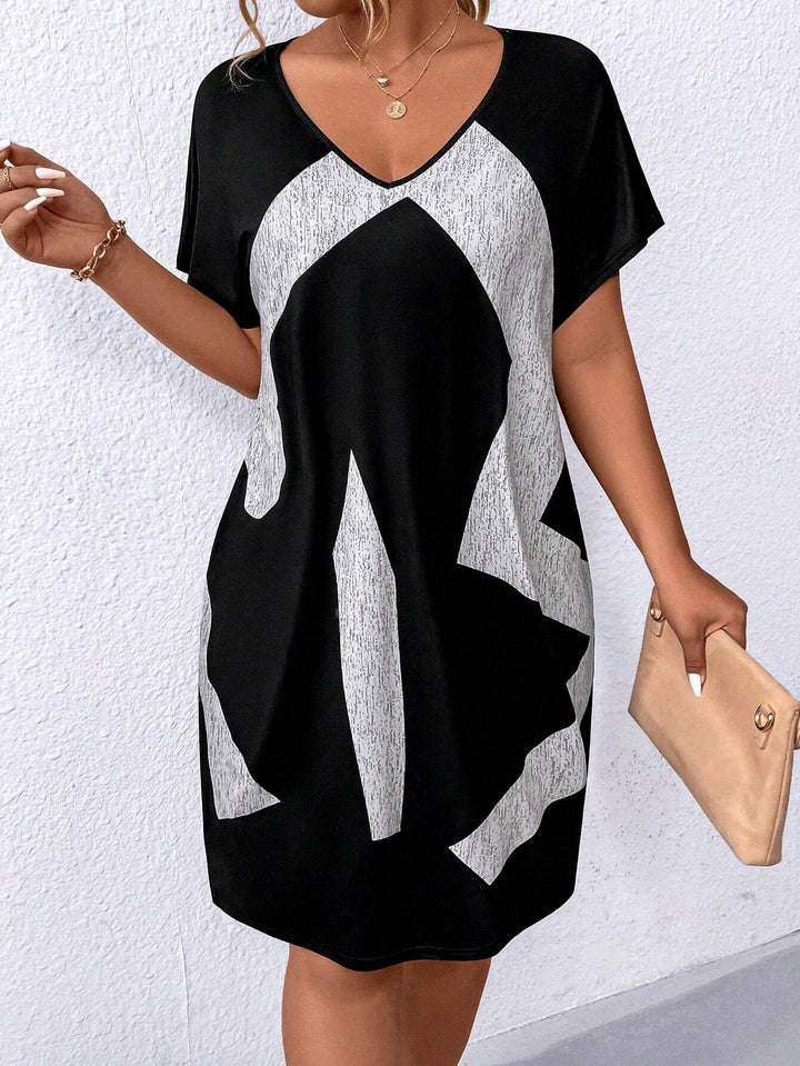 Lilia | Vestido Curvy Estampado con Bolsillos