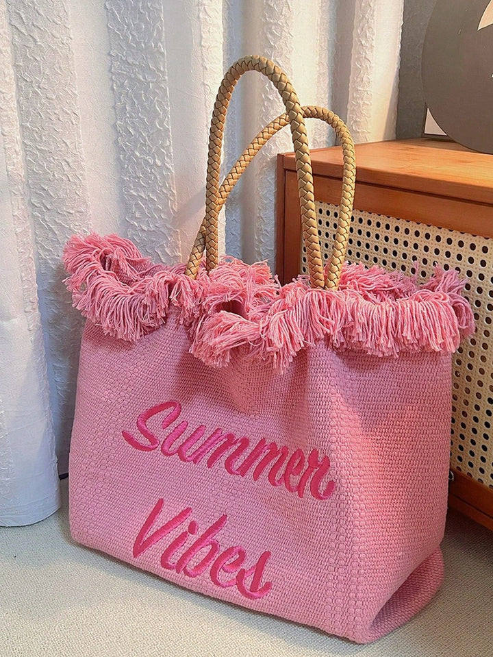 Estela | Bolso Tote de Lona con Flecos