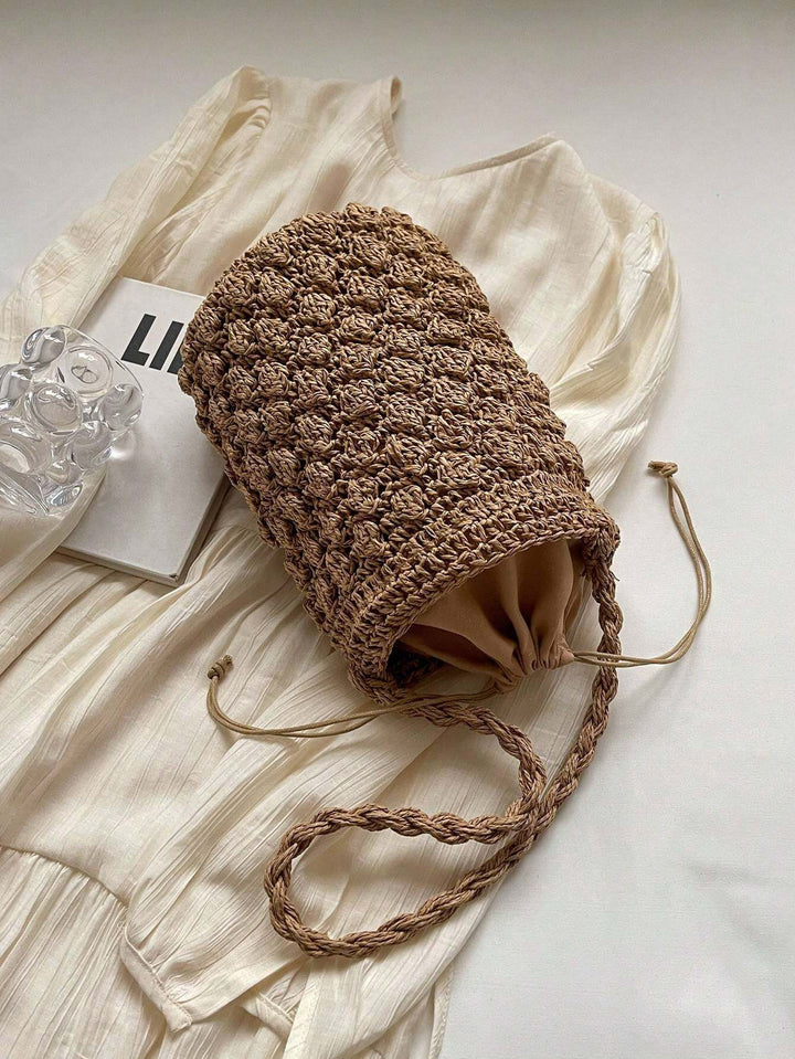 Pilar | Bolso Bombonera de Paja Trenzada