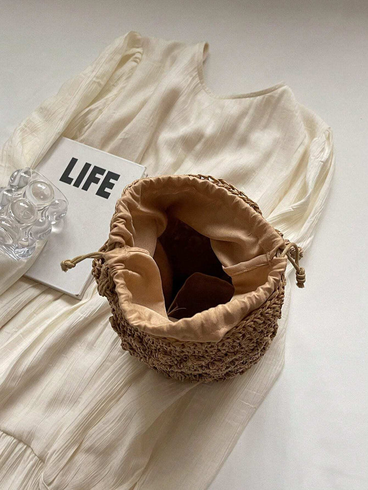Pilar | Bolso Bombonera de Paja Trenzada