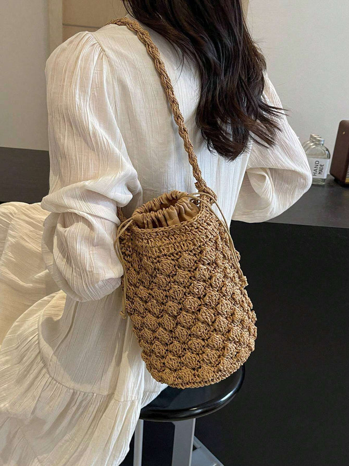 Pilar | Bolso Bombonera de Paja Trenzada