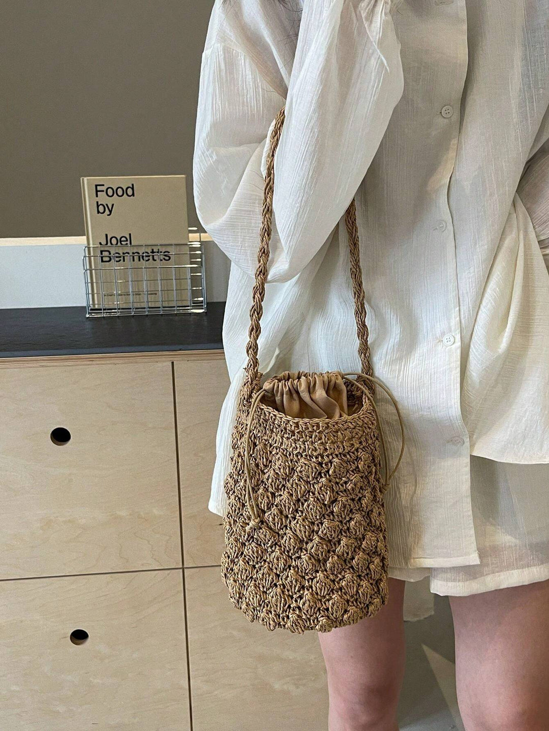 Pilar | Bolso Bombonera de Paja Trenzada