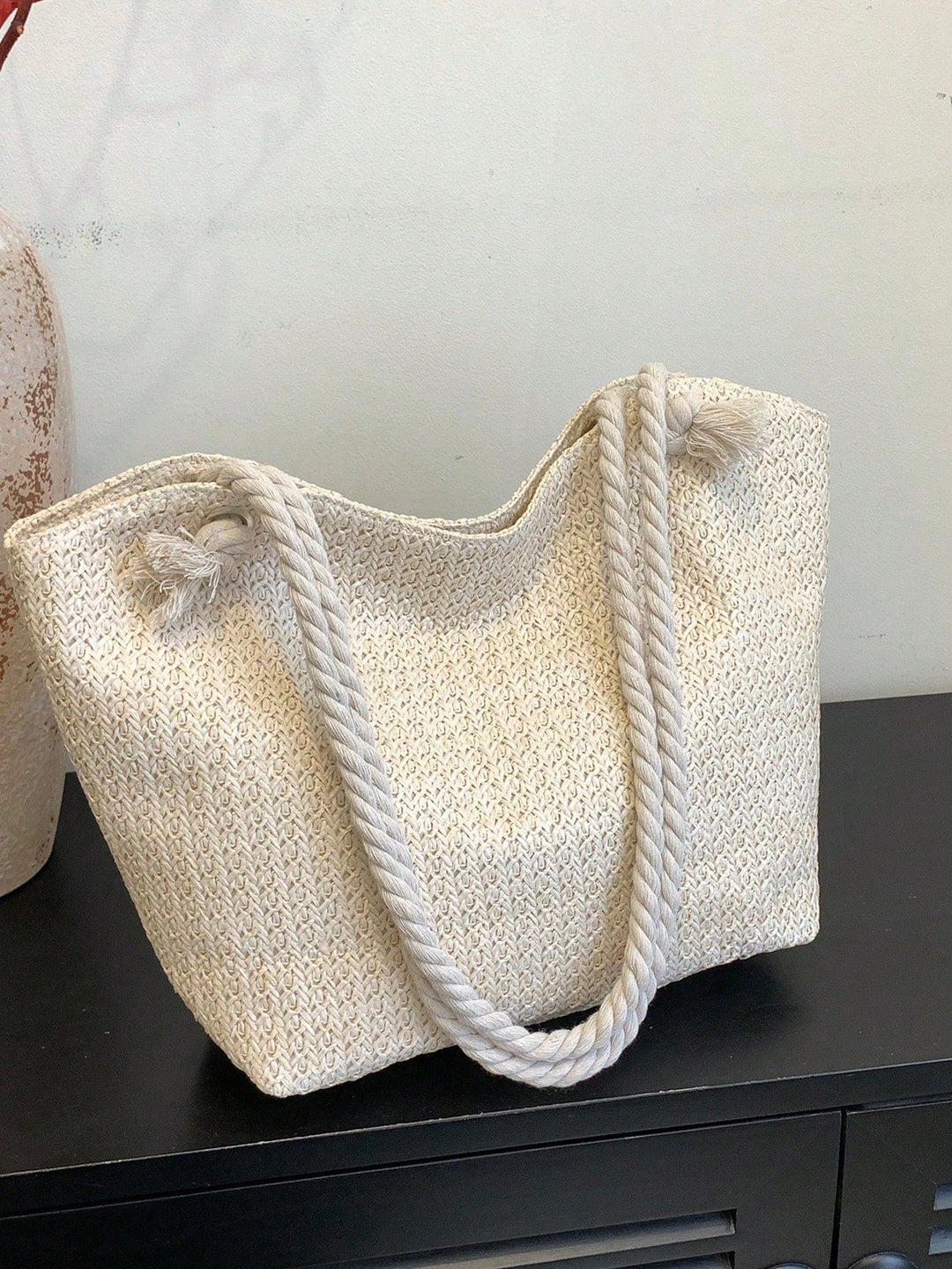 Jimena | Bolso Bombonera de Paja Floral