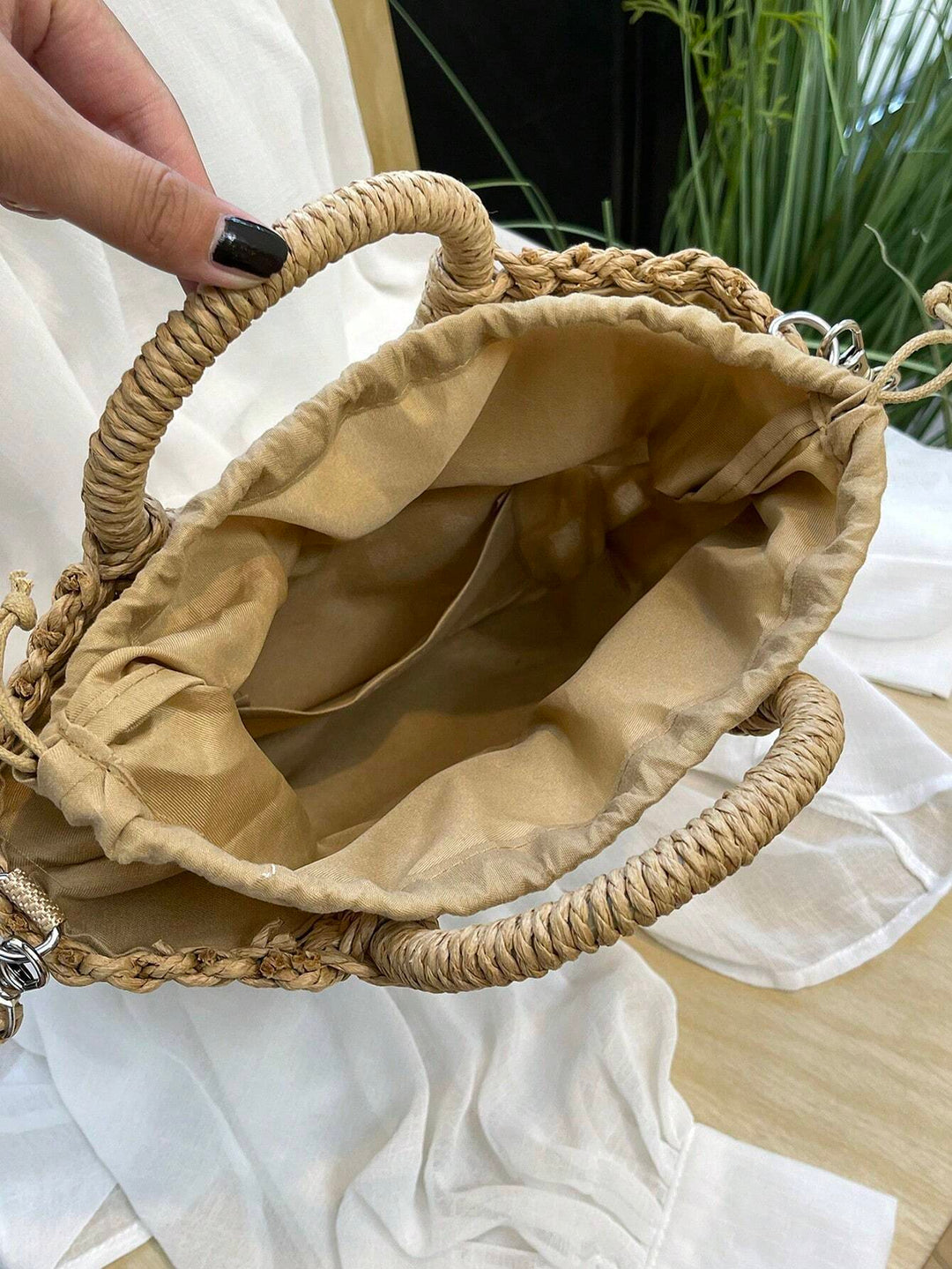 Rocío | Bolso de Media Luna de Paja