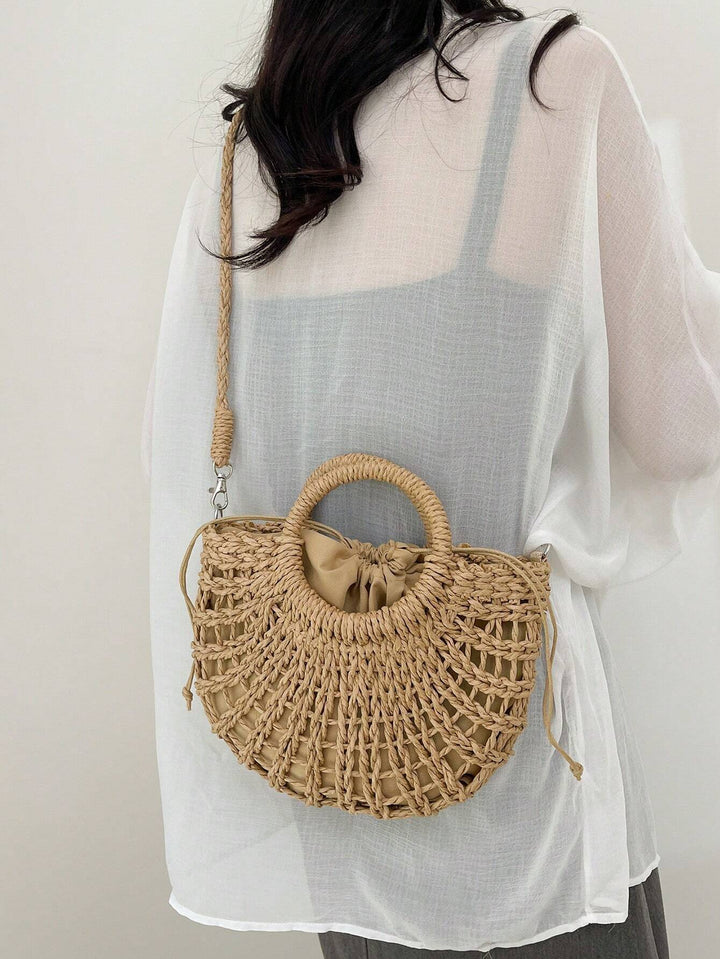Rocío | Bolso de Media Luna de Paja