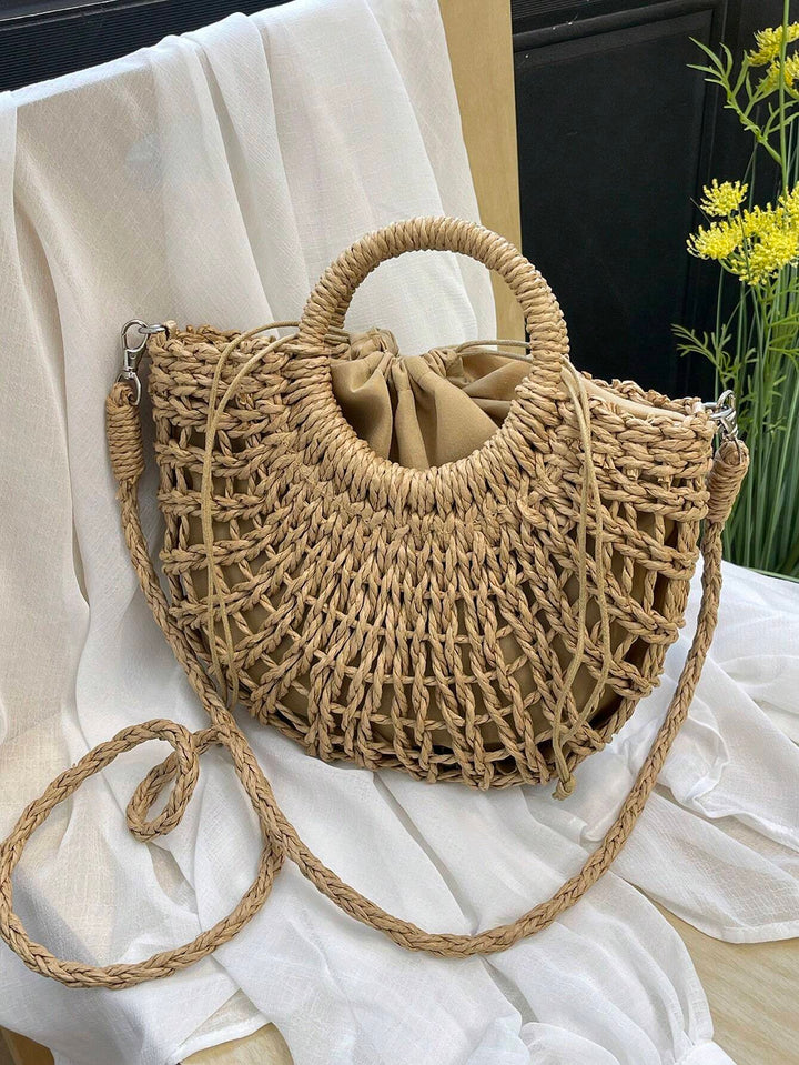 Rocío | Bolso de Media Luna de Paja