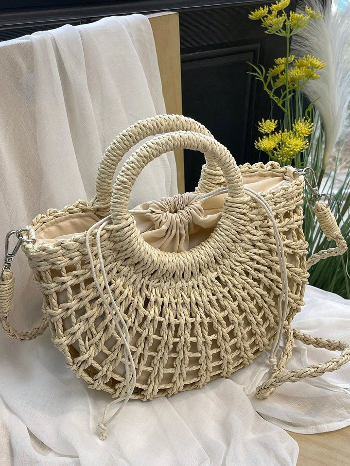 Rocío | Bolso de Media Luna de Paja