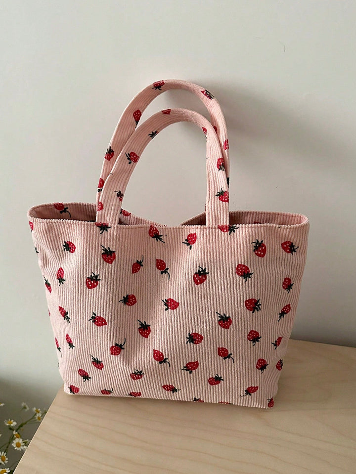 Sara | Bolso de Pana con Fresas