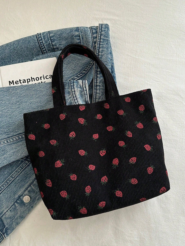 Sara | Bolso de Pana con Fresas